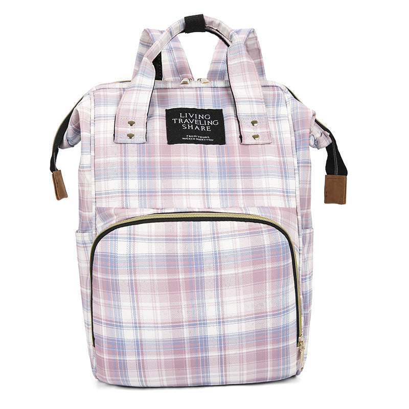 Karierter Muster Reisek backpack Karnz