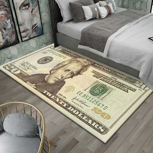 Dollar-Themen dekorativer Teppich
