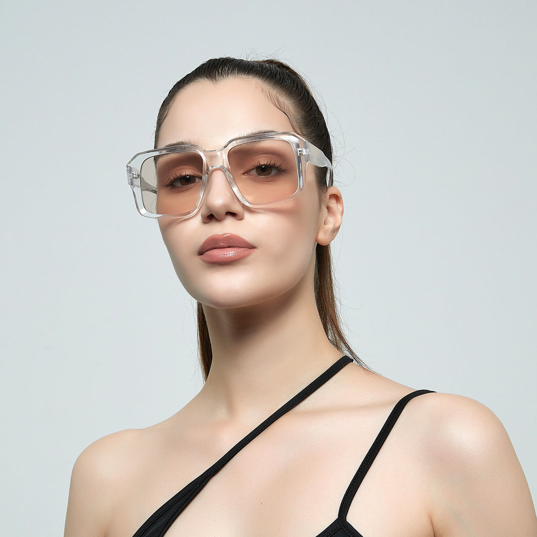 Damen modische quadratische Sonnenbrille im modernen Schildpatt-Design Karnz