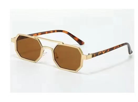 Damen geometrische Sonnenbrille mit einzigartigem Design Karnz