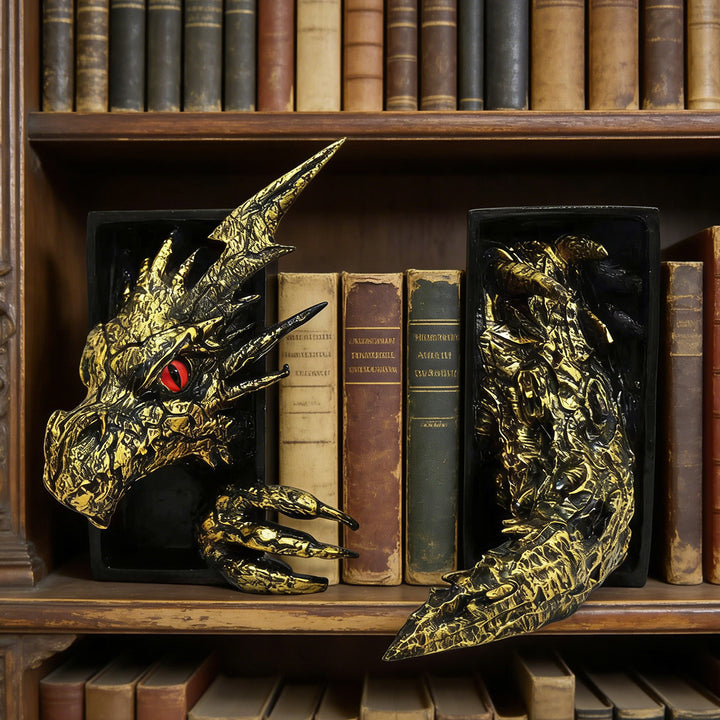 Drachen-Themen Buchstütze Skulptur