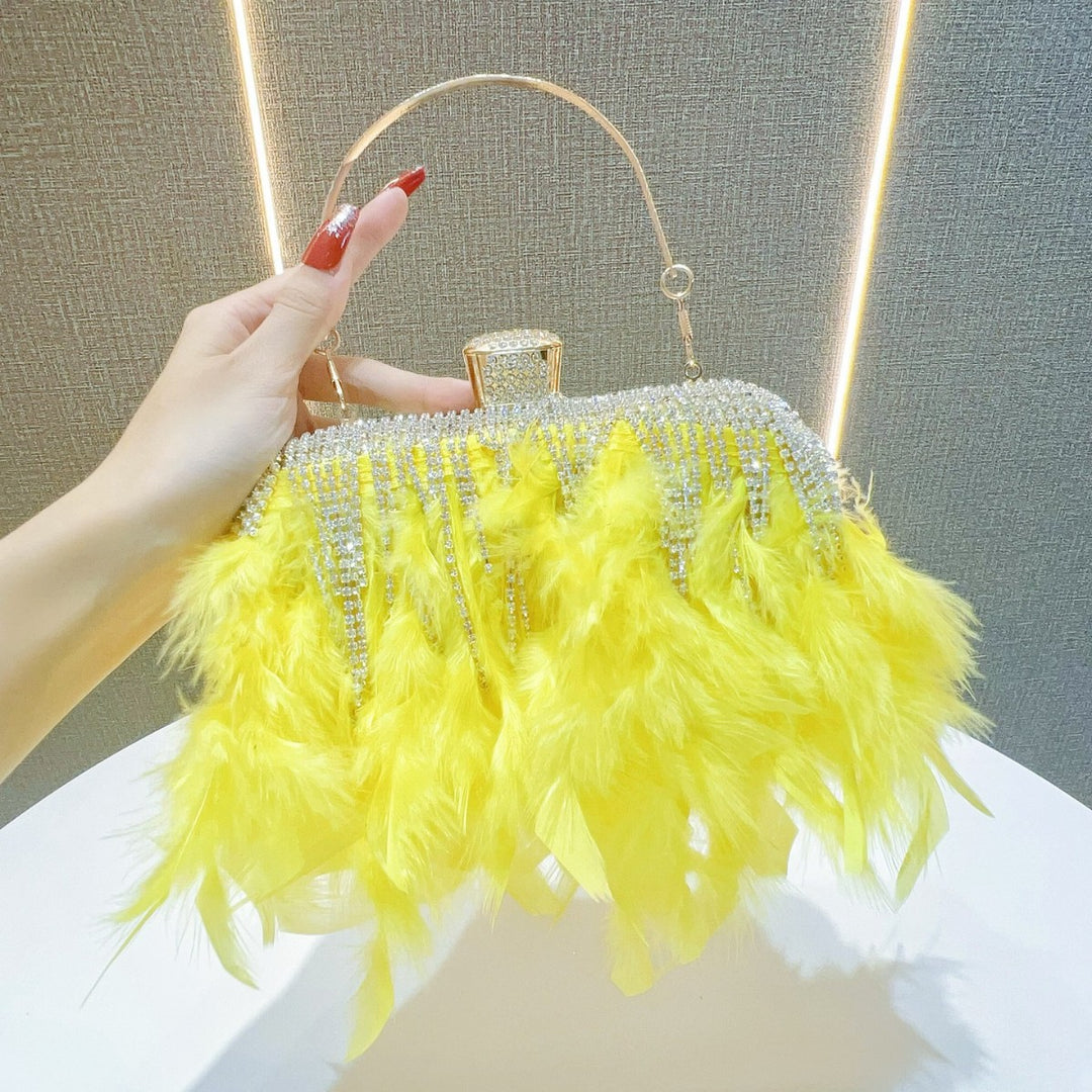 Feder-Beschmückte Abend-Clutch