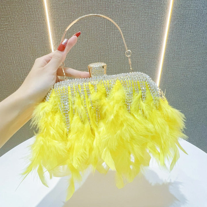 Feder-Beschmückte Abend-Clutch