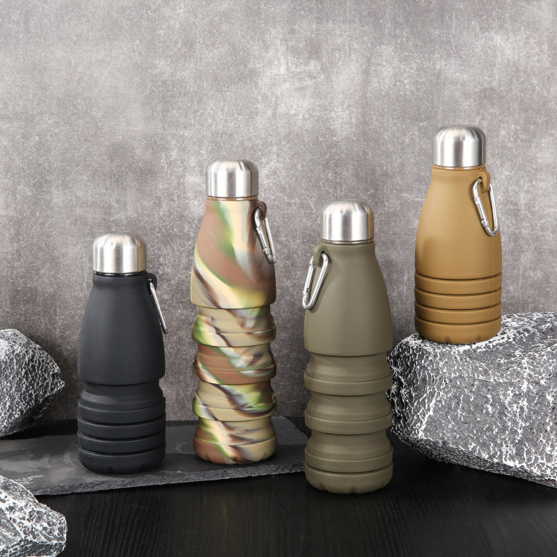 Damen zusammenfaltbare Silikon Wasserflasche Karnz