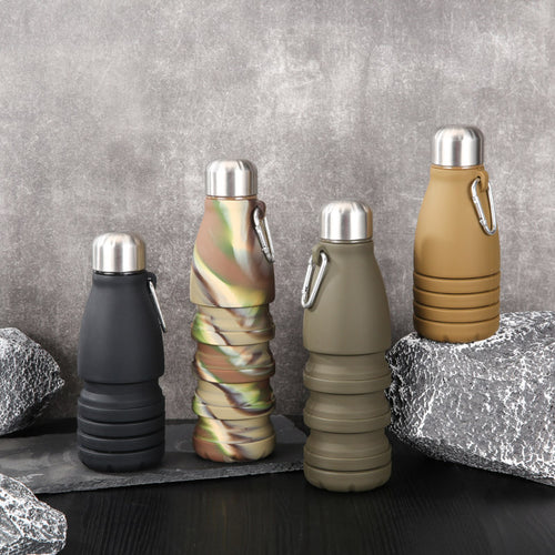 Damen zusammenfaltbare Silikon Wasserflasche Karnz