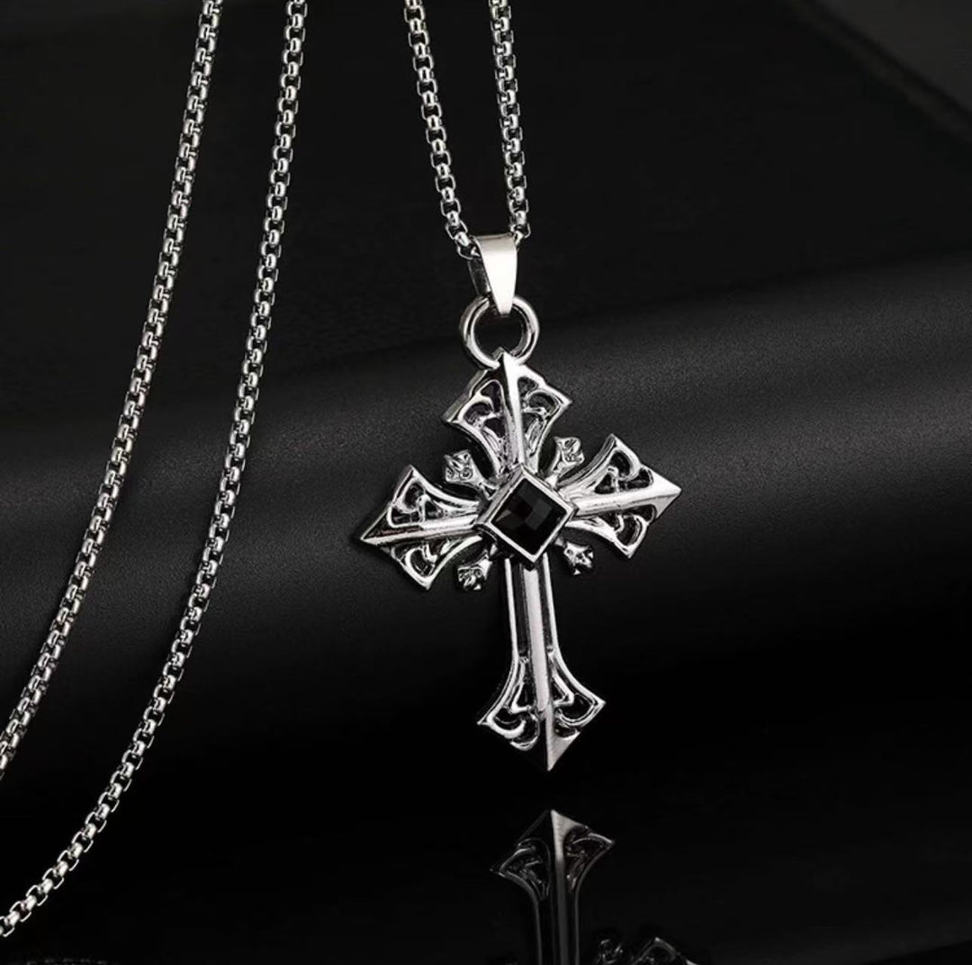 Gothic Cross Pendant Necklace Karnz