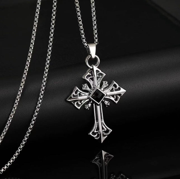 Gothic Cross Pendant Necklace Karnz