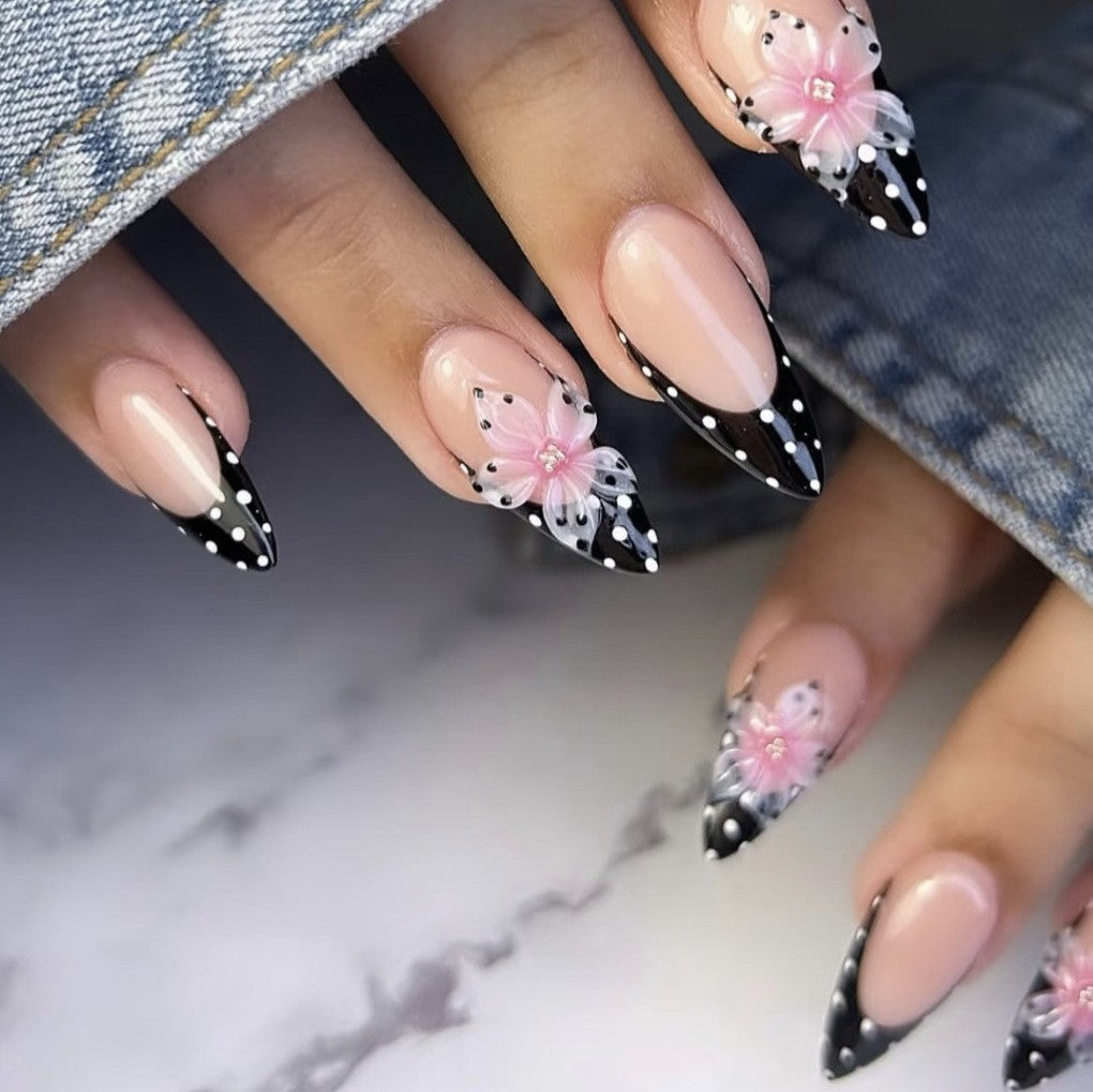 Künstlerische Florale Stiletto Nagelverlängerungen