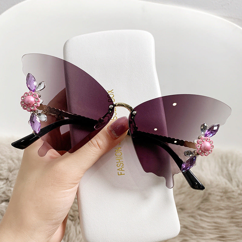 Damen kreative Schmetterling-Sonnenbrille Karnz