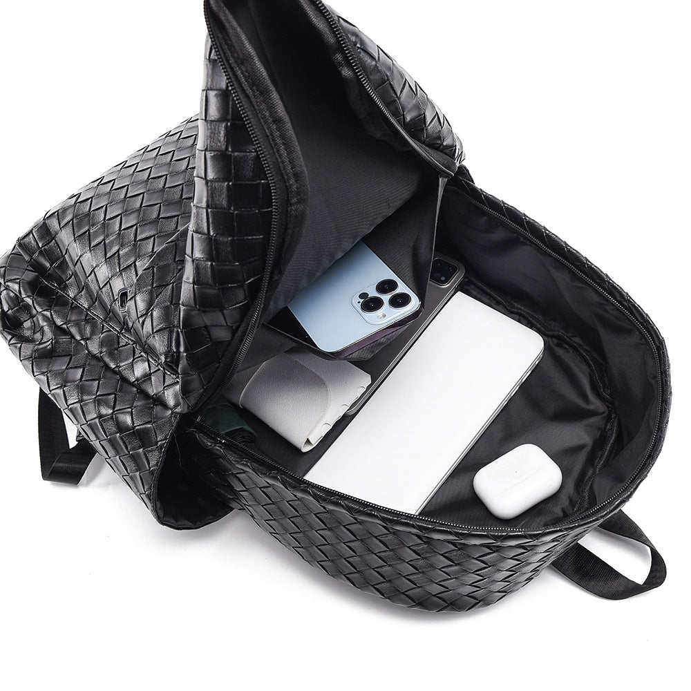 Gewebter Leder Freizeit Rucksack Karnz