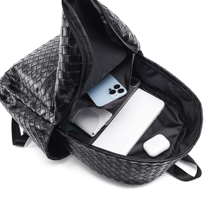 Gewebter Leder Freizeit Rucksack Karnz