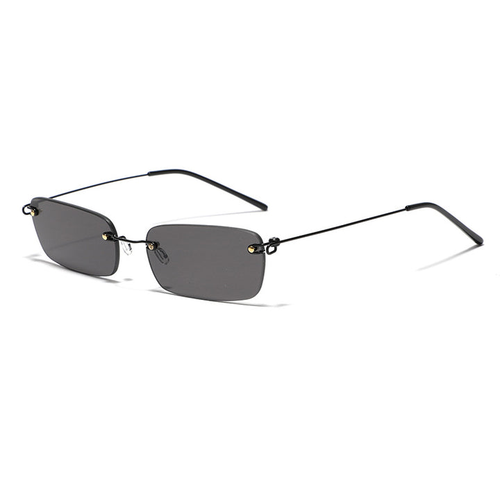 Damen stilvolle Rechteck-Sonnenbrille mit hochwertigem Metallrahmen Karnz