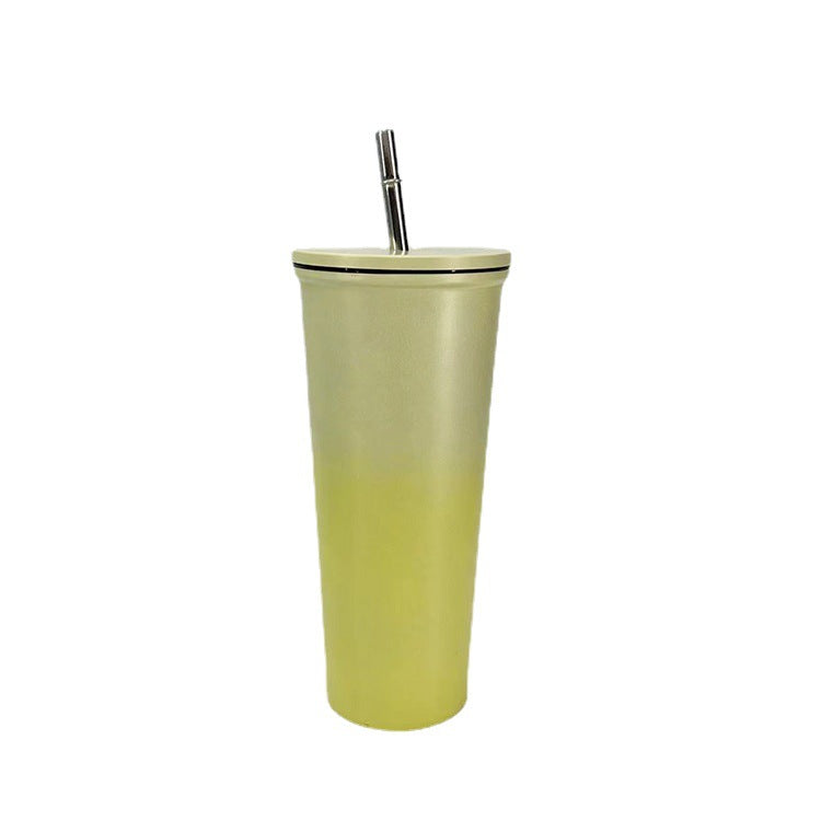 Damen Trinkbecher mit Edelstahl-Strohhalm Karnz