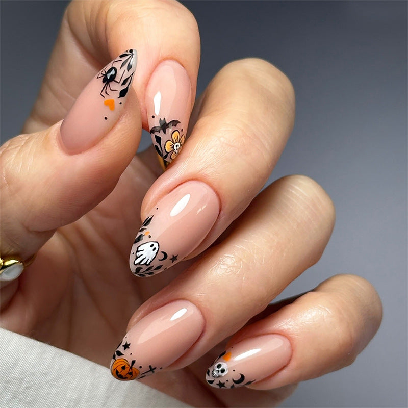 Künstlerisches thematisches Press-On-Nageldesign Karnz
