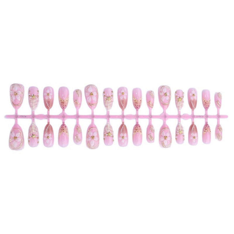 Verzierte Press-On-Nagelset
