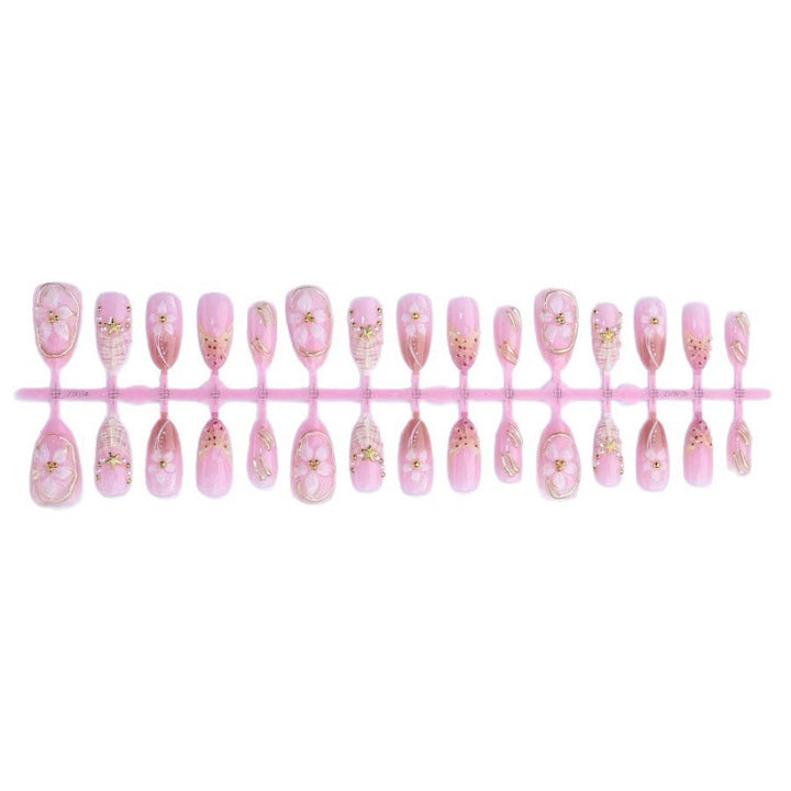 Verzierte Press-On-Nagelset