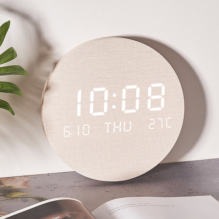Runde Digitale Wanduhr mit Multifunktionaler Anzeige Karnz