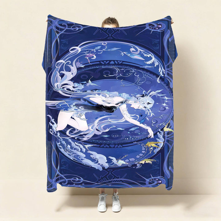 Künstlerische fantasievolle Tagesdecke