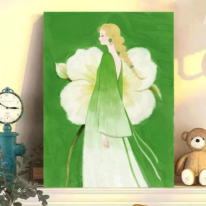 Künstlerische florale Illustrations-Leinwand-Kunstwerk Karnz