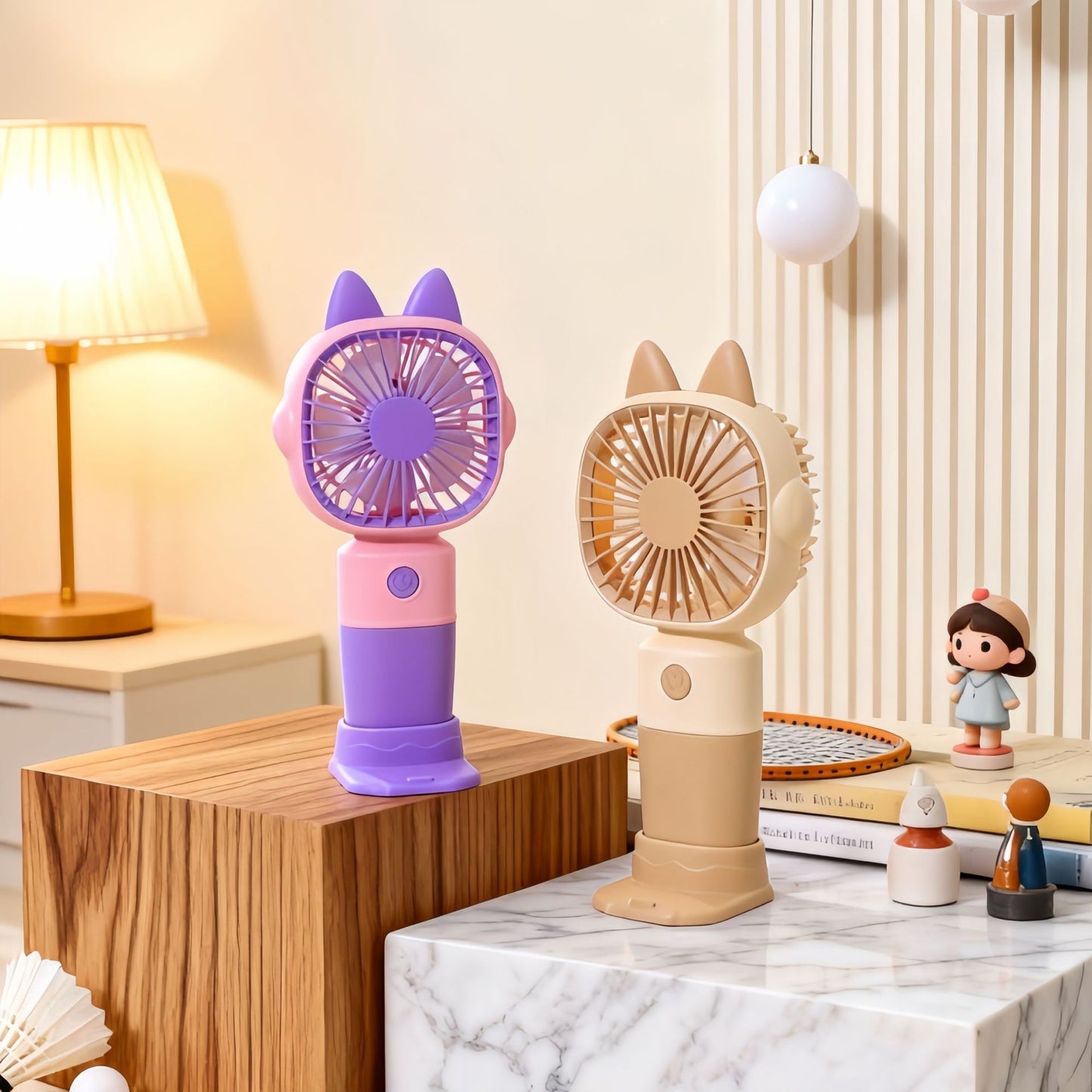 Damen Tragbarer Handventilator mit niedlichem Hasenmotiv Karnz