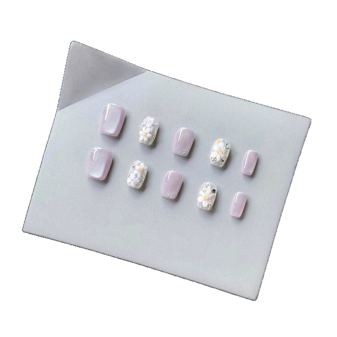 Künstlerisches Floral Press-On Nagelset