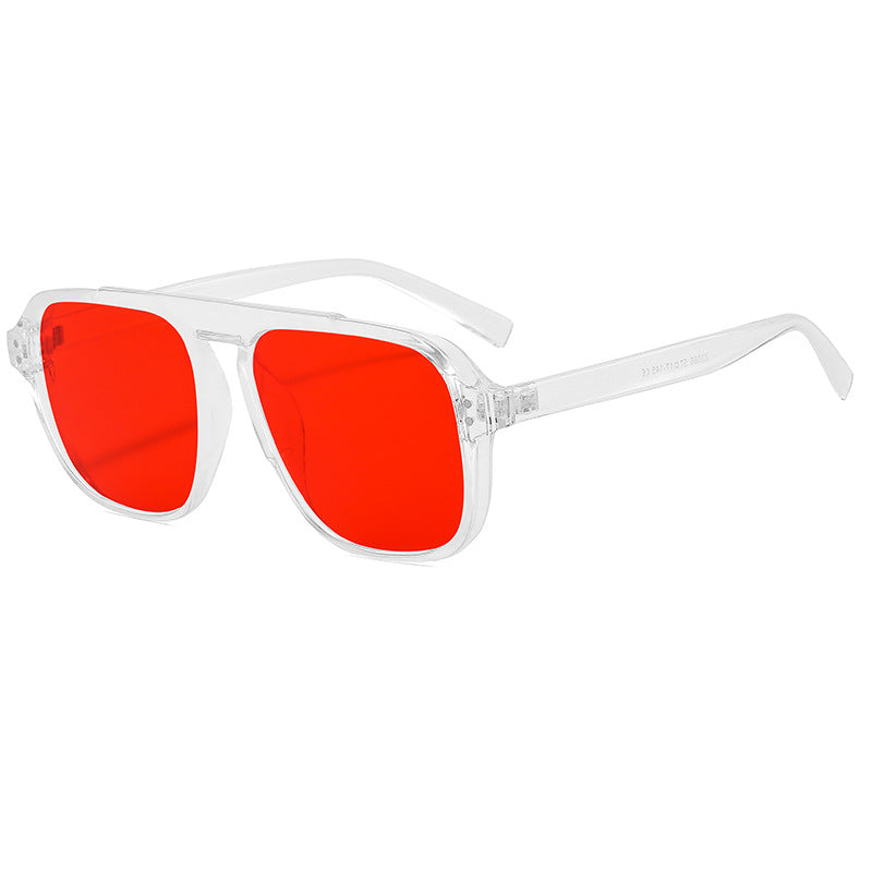 Damen geometrische Sonnenbrille mit polarisierenden gelben Gläsern Karnz