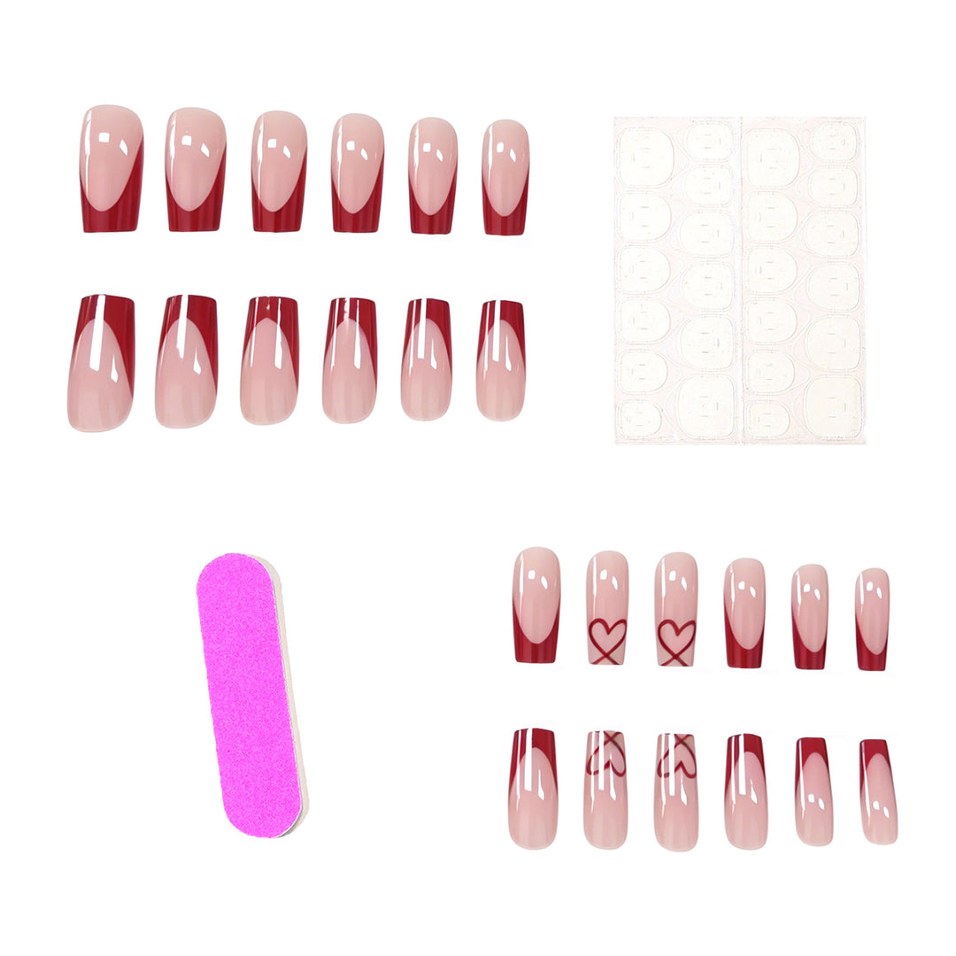 Künstlerisches dekoratives Press-On-Nagelset Karnz