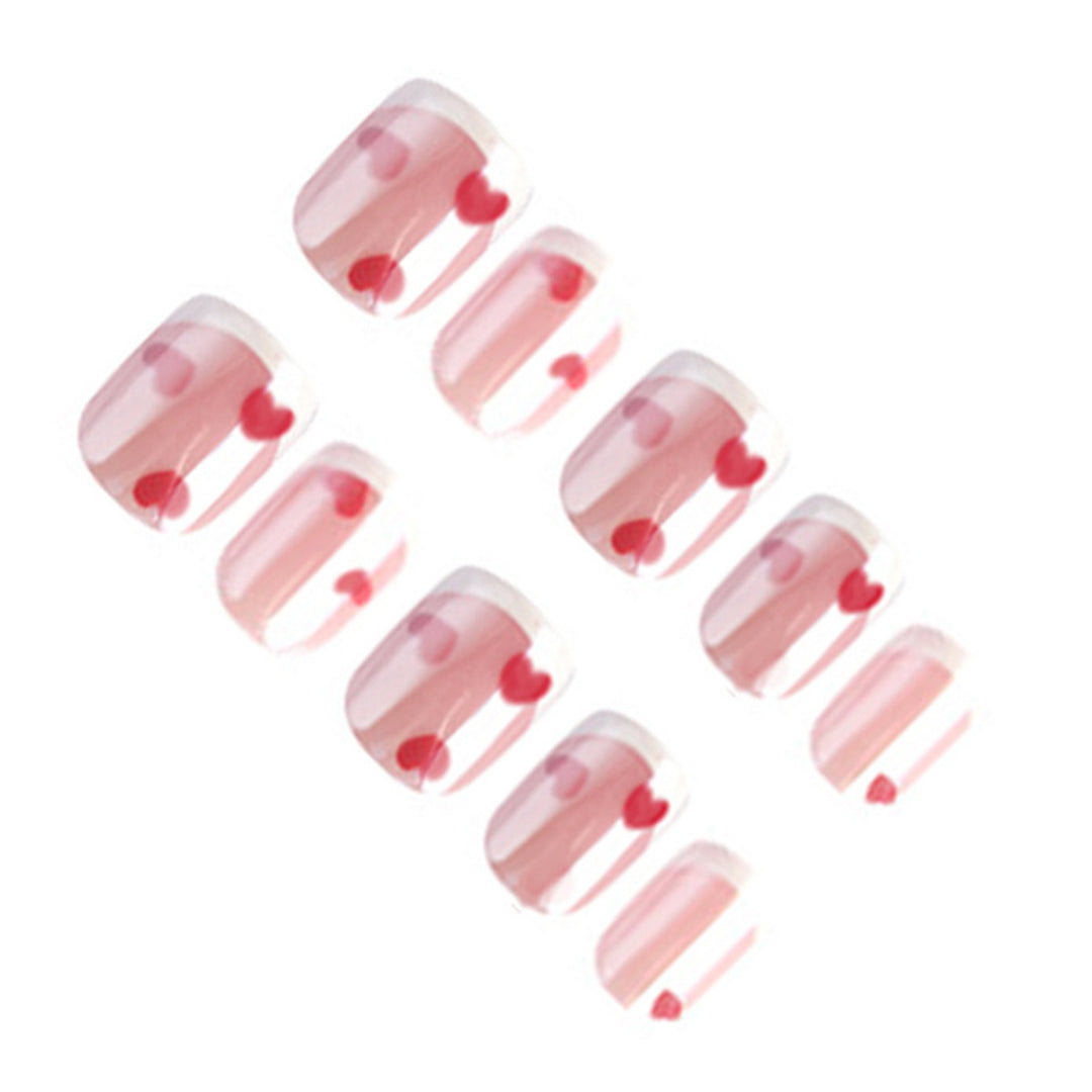 Herz-verzierte Nagelkunst-Set Karnz