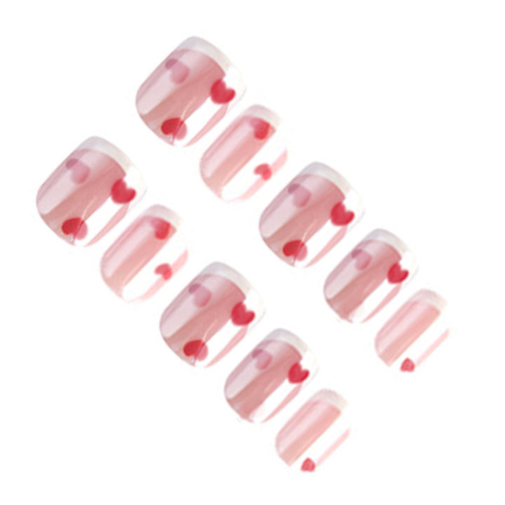 Herz-verzierte Nagelkunst-Set Karnz
