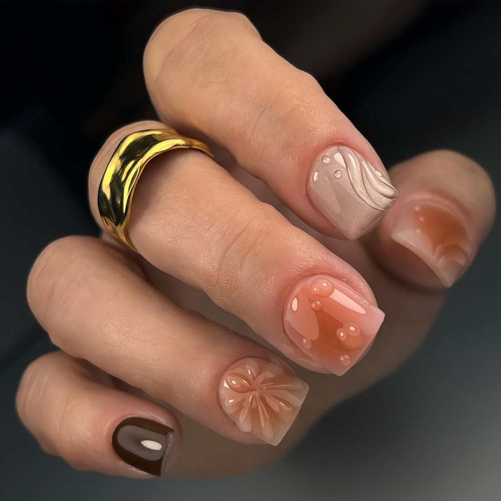 Kunstnail-Set mit Wunderschönem 3D-Blumen-Design Karnz