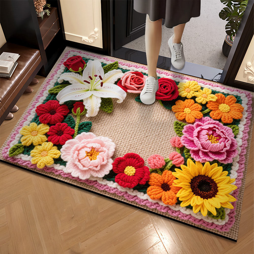 Blumenmuster Eingangsmatte
