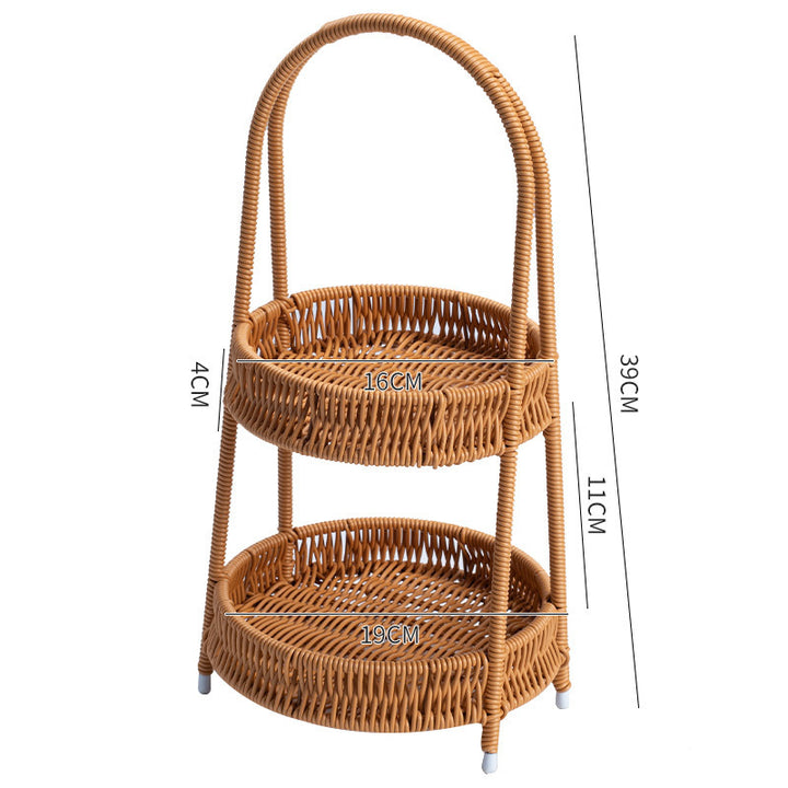 Handgefertigter Rattan Aufbewahrungskorb Karnz