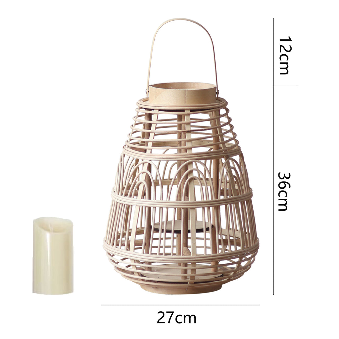 Rustikale Rattan-Laterne Karnz