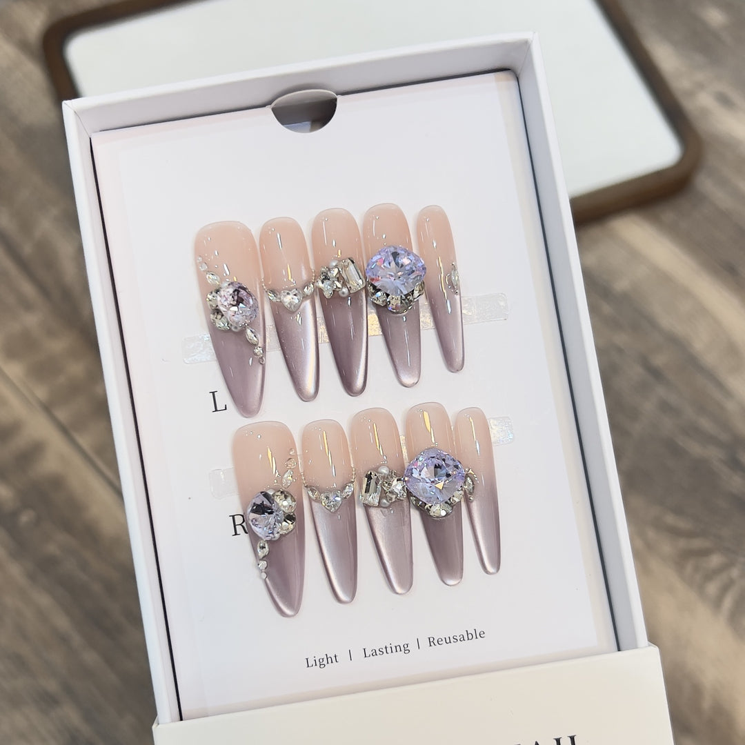Glamouröse Press-On Nagelkunst Set Karnz
