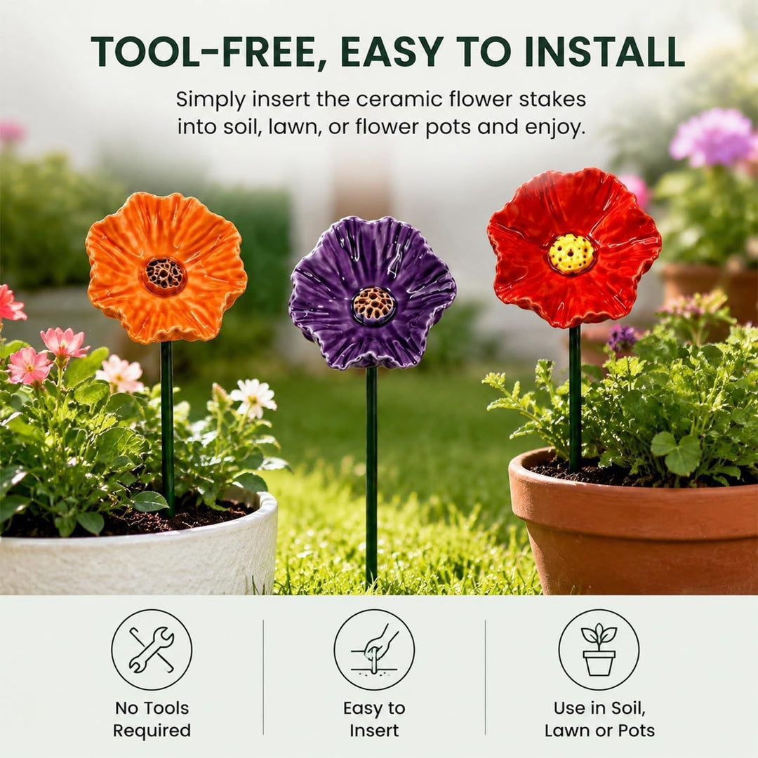 Garten Dekorativer Mohnblumenstecker Karnz