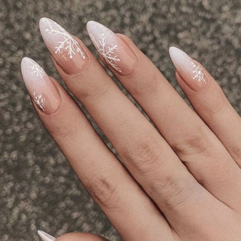 Künstlerisches Glitter Press-On Nagelset Karnz