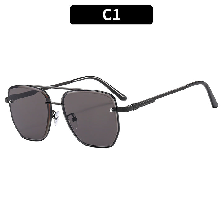 Hexagonale Metallrahmen-Sonnenbrille