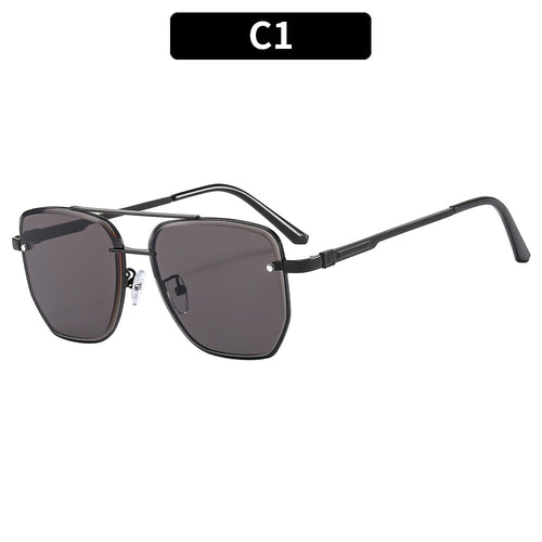 Hexagonale Metallrahmen-Sonnenbrille