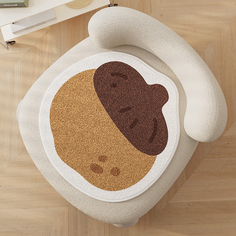 Acorn-Shaped Plush Chair Seat Cushion Pad with High-Pile Tufted Surface