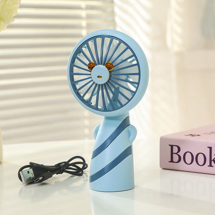 Damen Tragbarer USB Handventilator mit ergonomischem Design und integrierter LED-Beleuchtung Karnz