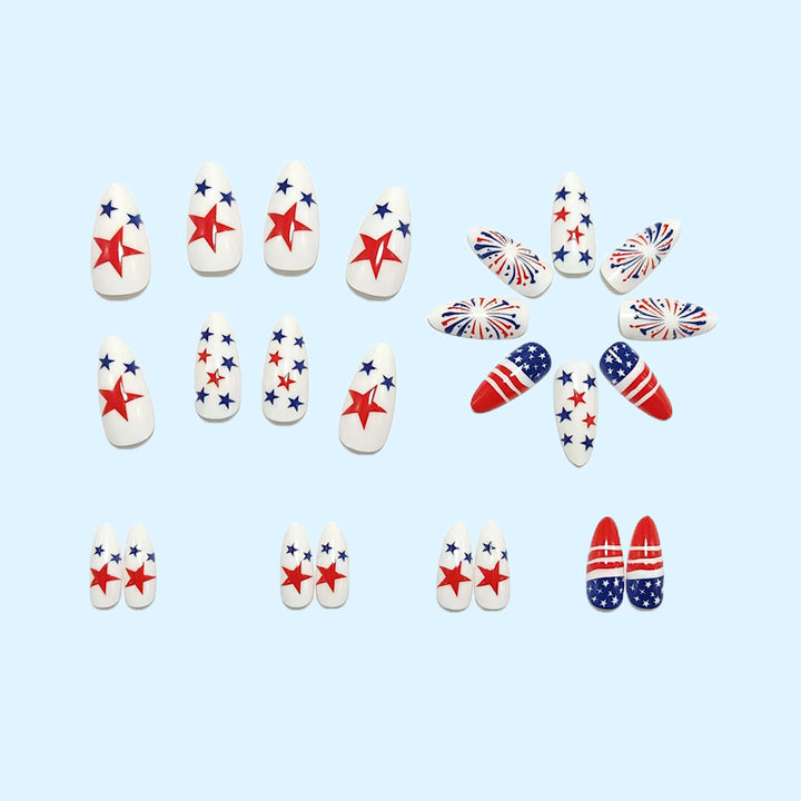 Kreative Kunstnägel mit patriotischen Motiven Karnz