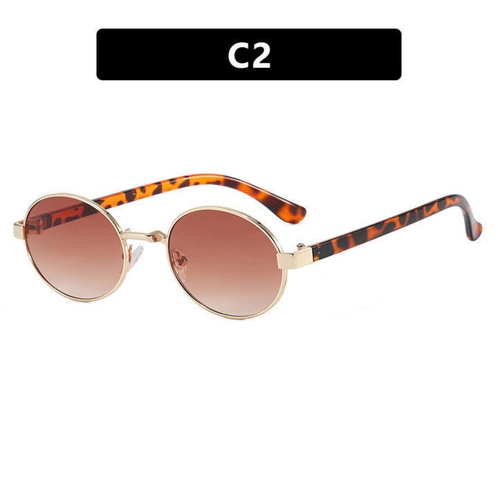 Damen runde Brille mit elegantem Metallrahmen und verstellbaren Nasenpads Karnz