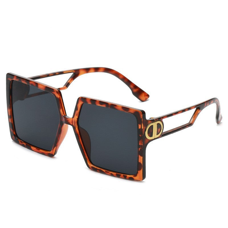 Damen Elegante Oversized-Sonnenbrille mit geometrischem Rahmen und polarisierenden Gläsern Karnz