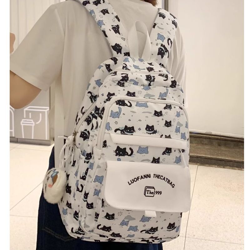 Verspielt Katzenthemen Rucksack Karnz