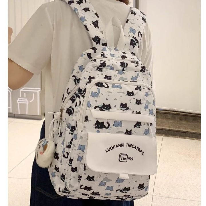 Verspielt Katzenthemen Rucksack Karnz