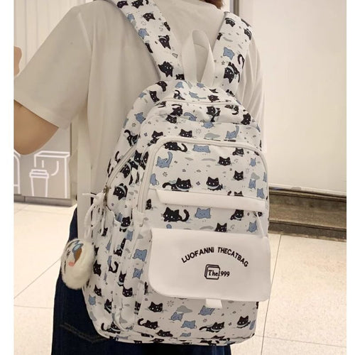 Verspielt Katzenthemen Rucksack Karnz