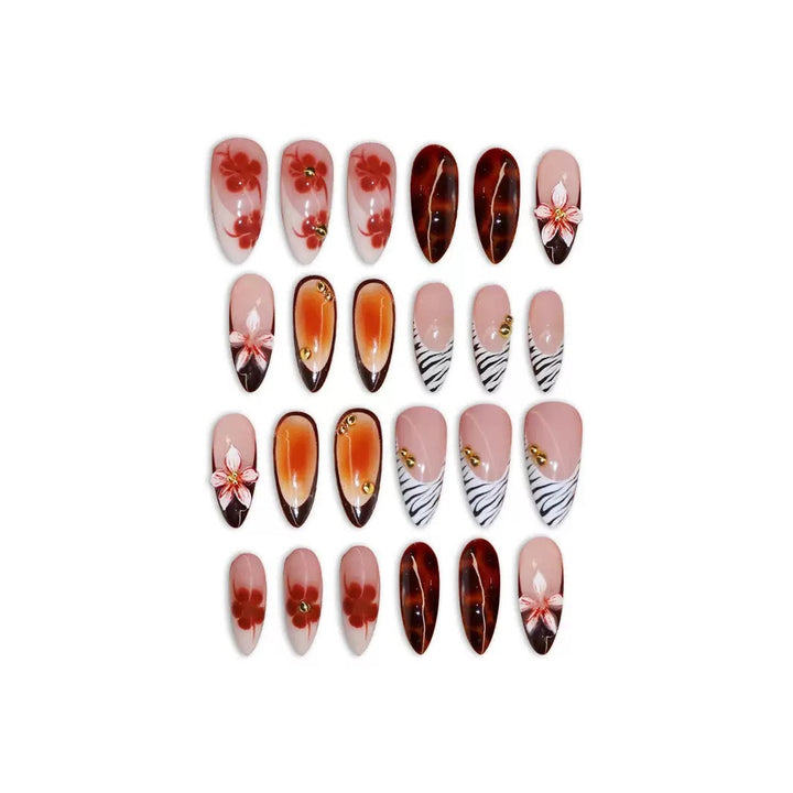 Künstlerisches Floral Nagelverbesserungsset Karnz