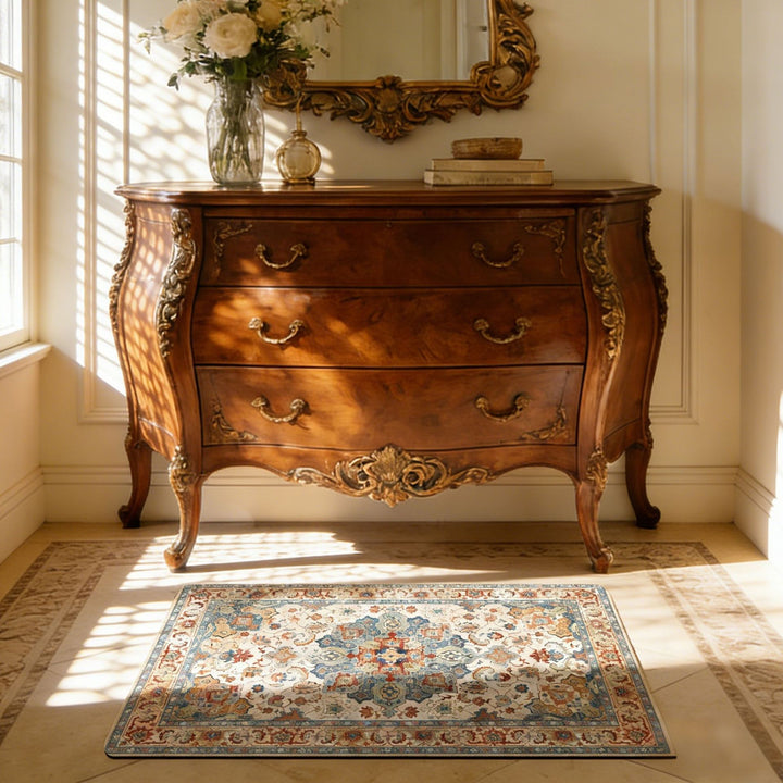 Elegante Blumenmuster-Badematte Karnz