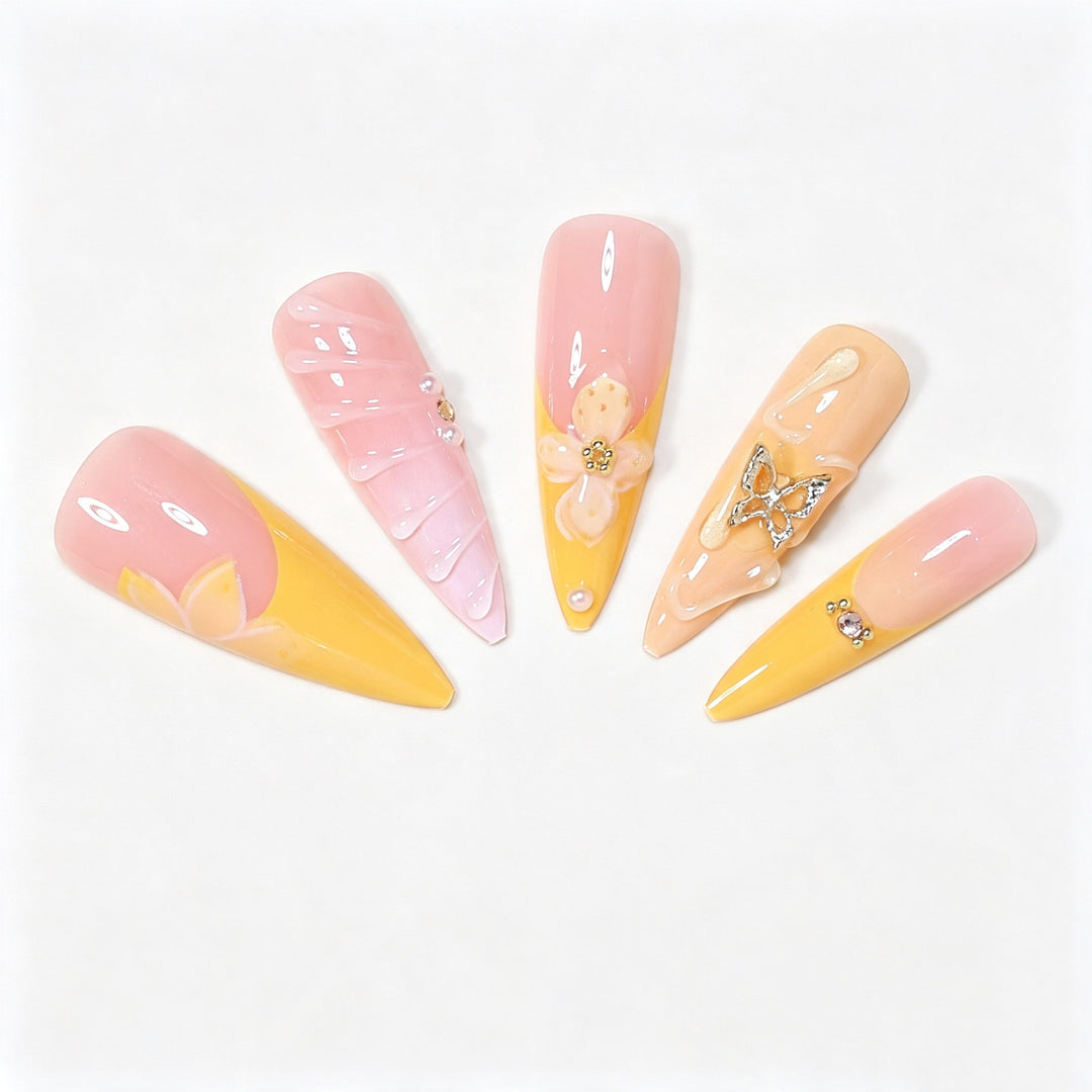 Künstlerisches Schmetterling Nagelkunst Set Karnz