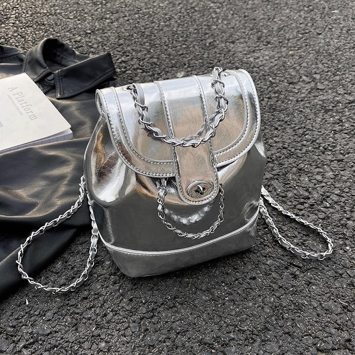 Chic Ketten-akzentierte Bucket-Handtasche Karnz